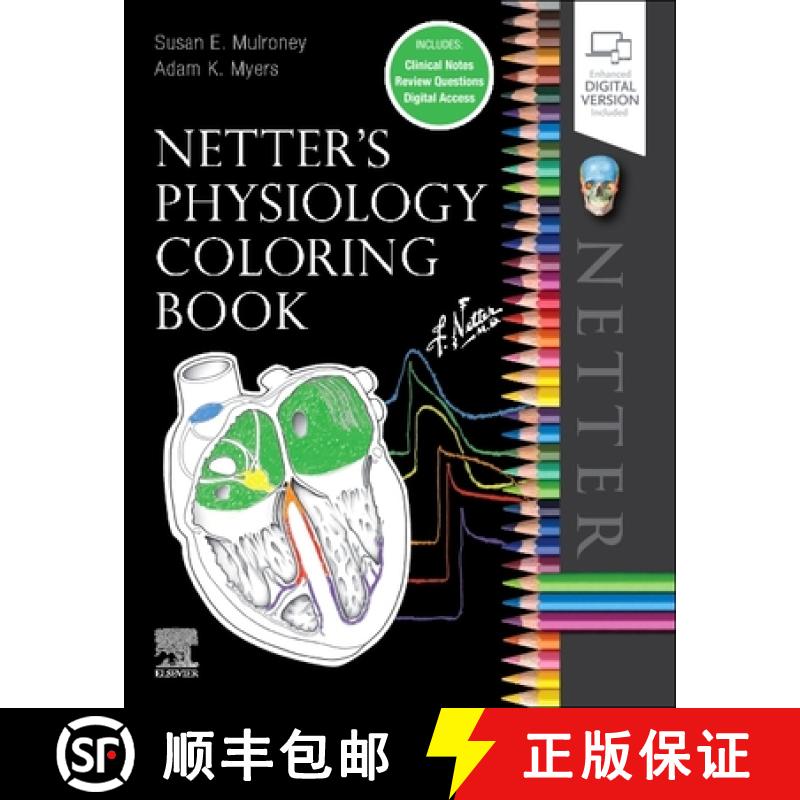 【3-4周达】Netter's Physiology Coloring Book [9780323694636]