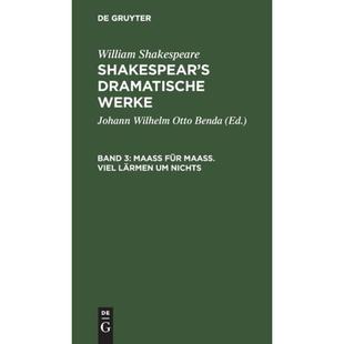 dramatische Aus Dramatische Nichts Viel Werke 预订 Shakespear Lärmen Werk... Für 9783111044927 Maaß Maaß.