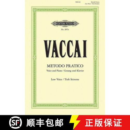 【3-4周达】Metodo Pratico Di Canto Italiano for Voice and Piano (Low Voice): It/Ger [9790014009304]