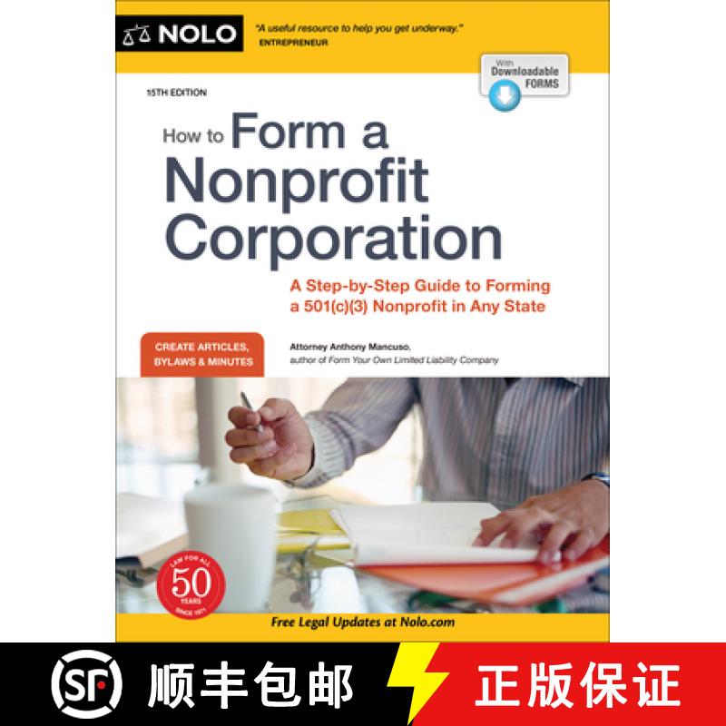 预订 How to Form a Nonprofit Corporation (National Edition): A Step-By-Step Guide to Forming a 501(c)... [9781413328646]