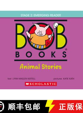 预订 Bob Books - Animal Stories Hardcover Bind-Up Phonics, Ages 4 and Up, Kindergarten (Stage 2: Emer... [9781546121435]