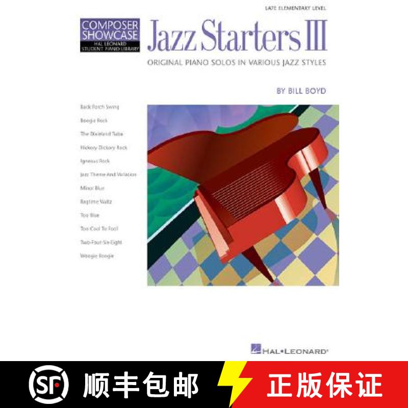 【3-4周达】Jazz Starters III: Original Piano Solos in Various Jazz Styles [9780793534647]