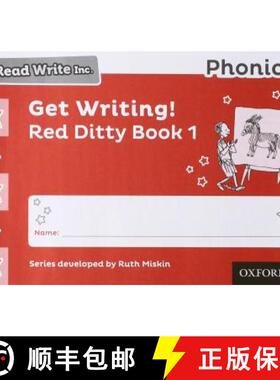 【3-4周达】Read Write Inc. Phonics: Get Writing! Red Ditty Book 1 Pack of 10 [9780198414278]