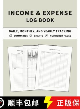 【3-4周达】Income and Expense Log Book: Accounting and Bookkeeping Ledger Book for Daily, Monthly, an... [9781803932156]