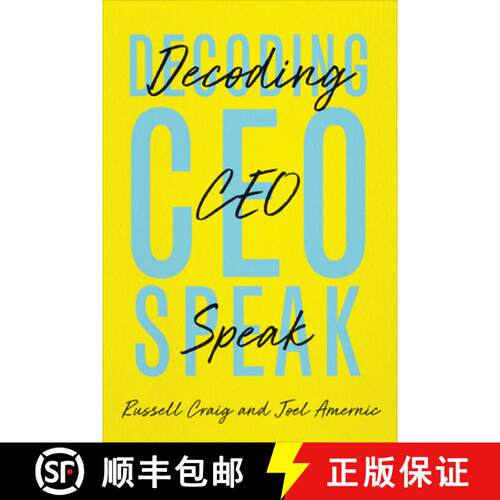 【3-4周达】精装 Decoding CEO–Speak [9781487505950]