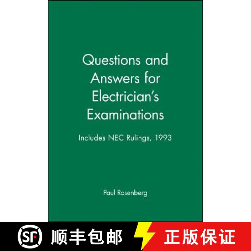 【3-4周达】Questions And Answers For Electrician'S Examinations: Includes Nec Rulings, 1993 [Wiley生... [9780020777625]