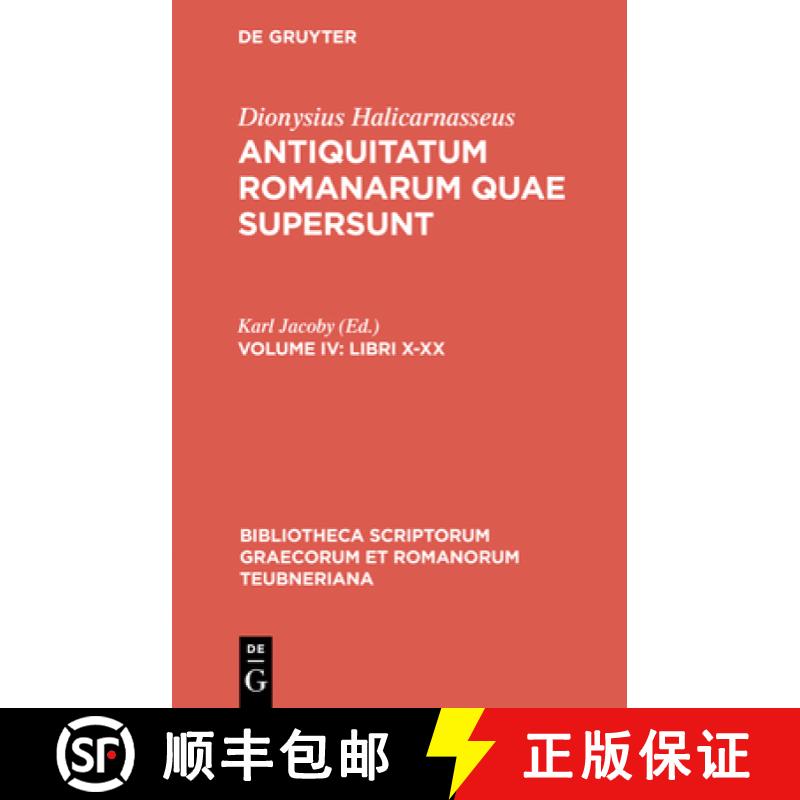 【3-4周达】Antiquitatum Romanarum, Vol. IV: Libri X-XI, Excerpta Ex Libris XII-XX [9783598712883]