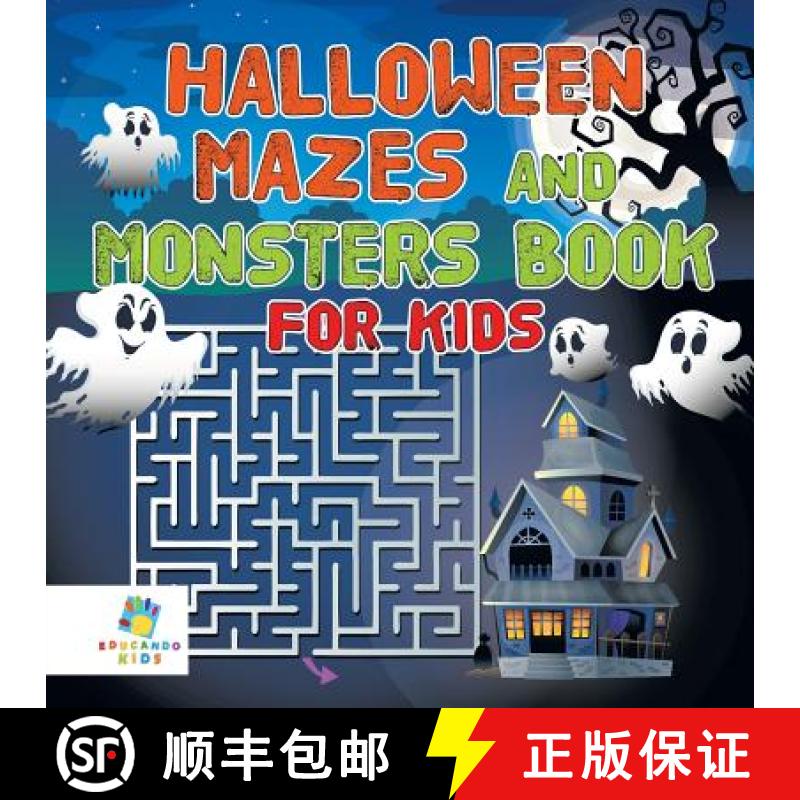 【2-3周达】Halloween Mazes and Monsters Book for Kids [9781645216117]