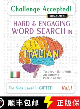 【3-4周达】Challenge Accepted! - Hard and Engaging Word Search in Italian for Kids Level 1: Gifted - ... [9798349019142]