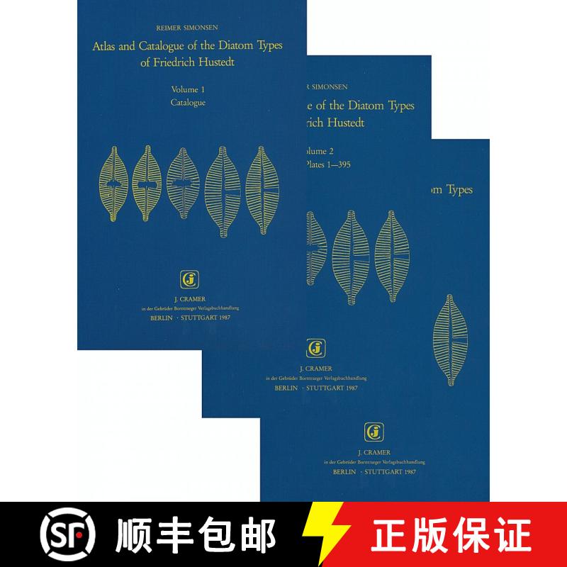预订 Atlas and Catalogue of the Diatom Types of Friedrich Hustedt (3-Volume Set) [9783443500078]