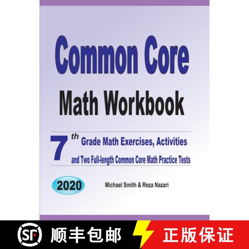 【3-4周达】Common Core Math Workbook: 7th Grade Math Exercises, Activities, and Two Full-Length Commo... [9781646126316]