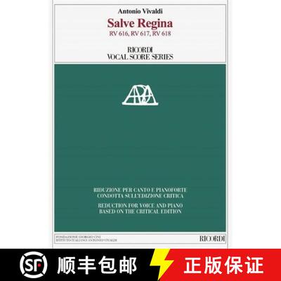 【3-4周达】Salve Regina Rv616 Rv617 Rv618 Vocal Score Based on the Critical Edition: Vocal Score Base... [9788881920600]