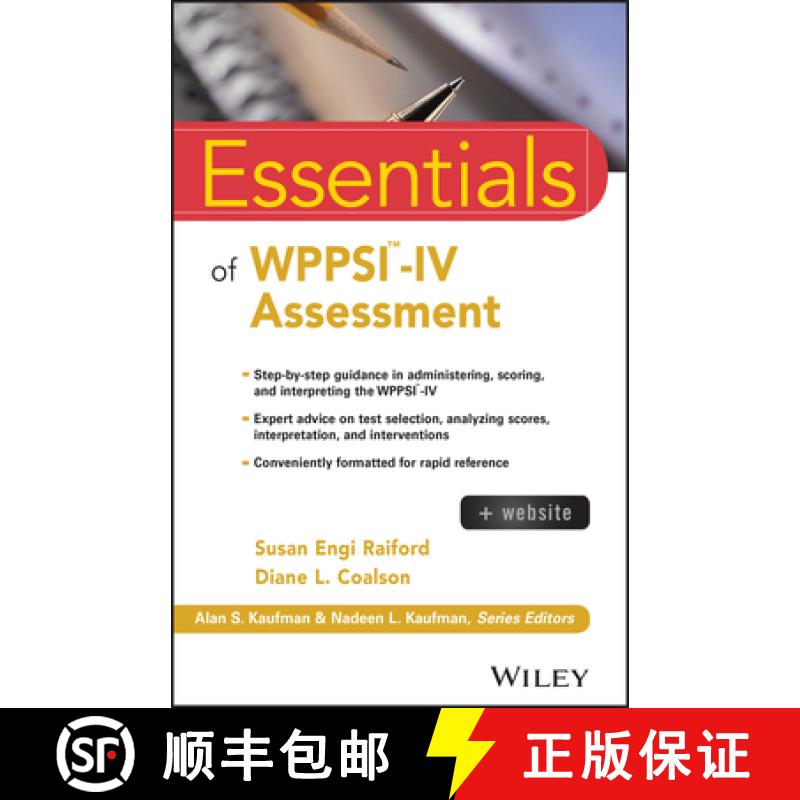 【3-4周达】Essentials Of Wppsi-Iv Assessment [Wiley心理学] [9781118380628]