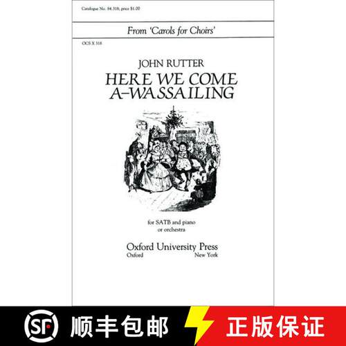 【3-4周达】Here We Come A-Wassailing: Vocal Score (Vocal score) [9780193854475]