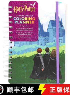 【3-4周达】Harry Potter 12-Month Undated Coloring Planner [9781667210605]
