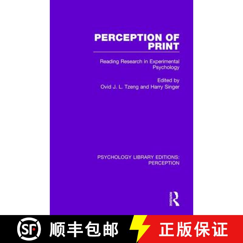 【3-4周达】Perception of Print: Reading Research in Experimental Psychology [9781138210776]