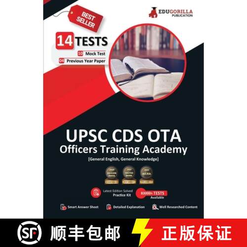 【3-4周达】UPSC CDS OTA General English and General Knowledge (English Edition) - 10 Mock Tests and 4... [9789390893232]