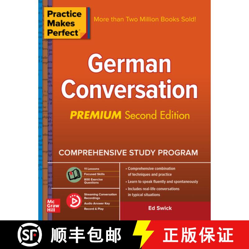【2-3周达】Practice Makes Perfect: German Conversation, Premium Second Edition [9781260143775]