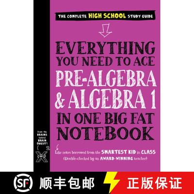 预订 Everything You Need to Ace Pre-Algebra and Algebra 1 in One Big Fat Notebook [9781523504381]