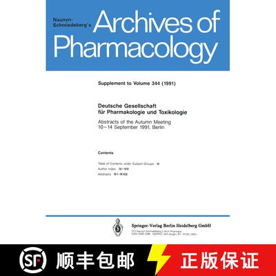 【3-4周达】Deutsche Gesellschaft für Pharmakologie und Toxikologie: Abstracts of the Autumn Meeting ... [9783662387986]