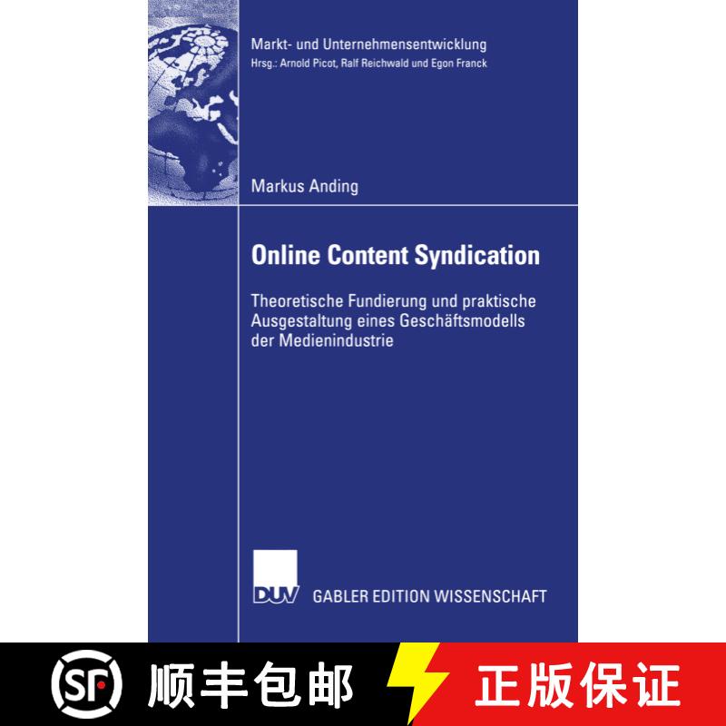 【3-4周达】Online Content Syndication : Theoretische Fundierung und praktische Ausgestaltung eines Ge... [9783824480944] - 实物图