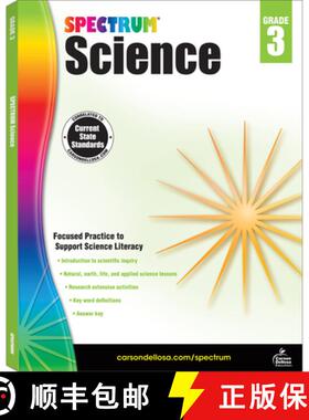 预订 Spectrum Science, Grade 3: Volume 55 [9781483811673]