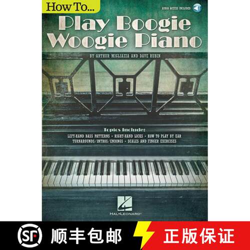 【3-4周达】How to Play Boogie Woogie Piano Book with Online Audio for Beginners Learn Left-Hand Bass ... [9781495007910]