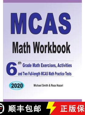 预订 MCAS Math Workbook: 6th Grade Math Exercises, Activities, and Two Full-Length MCAS Math Practice... [9781646126439]
