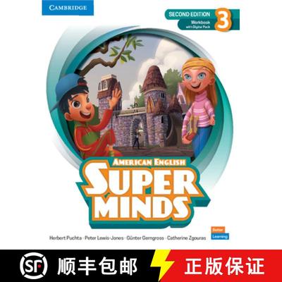 【3-4周达】Super Minds Level 3 Workbook with Digital Pack American English [9781108920872]