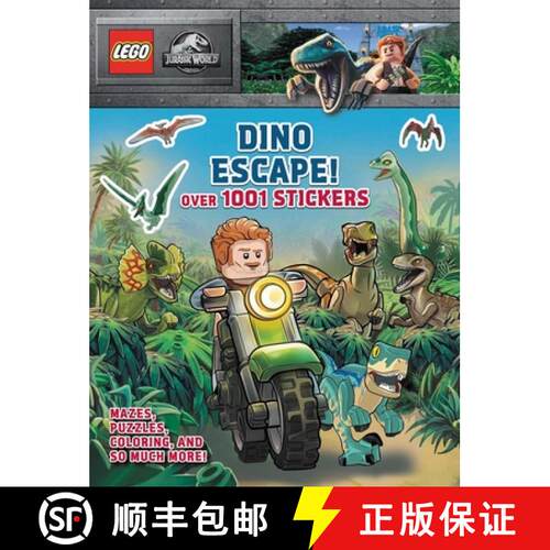 【3-4周达】Lego(r) Jurassic World(tm): Dino Escape!: Over 1001 Stickers [9780794448578]
