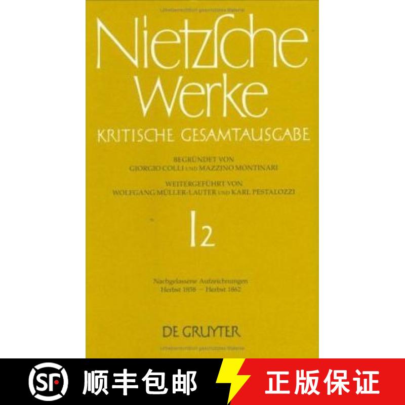 预订 Nachgelassene Aufzeichnungen (Herbst 1858 - Herbst 1862) [9783110149463]