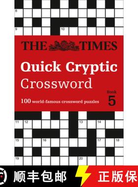 【3-4周达】The Times Quick Cryptic Crossword Book 5: 100 World-Famous Crossword Puzzles [9780008343880]