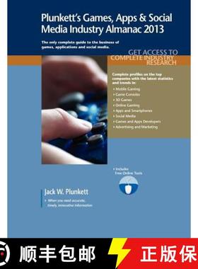 预订 Plunkett's Games, Apps & Social Media Industry Almanac 2013: Games, Apps & Social Media Industry... [9781608796755]