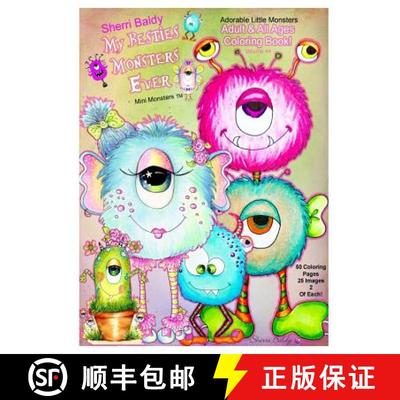 预订 Sherri Baldy My Besties Monsters Ever Mini Monsters TM Coloring Book: Adorable Little Monsters A... [9781945731280]