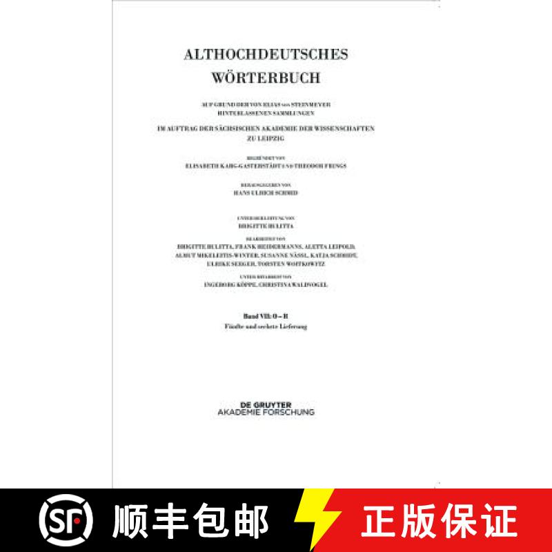 预订 Band VII: O - R. 5. Und 6. Lieferung (Platlus Bis Int-Quedan) [9783110532791]