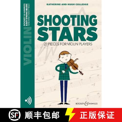 【3-4周达】Shooting Stars 21 Piece for Violin Players Violin Part Only and Audio Online [9781784546526]