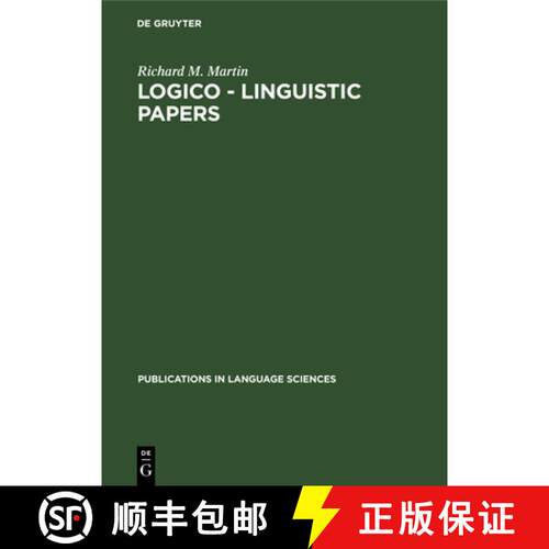 【3-4周达】精装 Logico – Linguistic Papers [9783110133240]