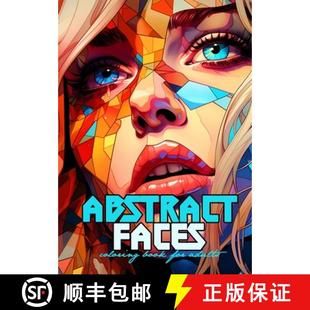 Women Abstract Coloring Faces Portraits 9783758406416 for Book Grayscale Adults 4周达 C...