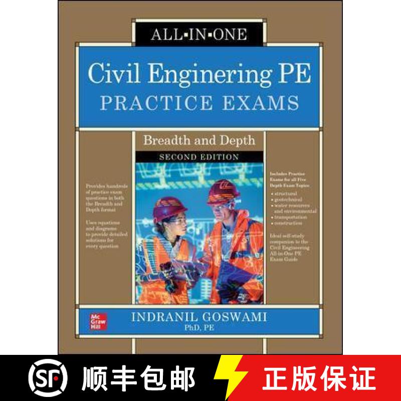 【3-4周达】Civil Engineering Pe Practice Exams: Breadth and Depth, Second Edition [9781260466928]