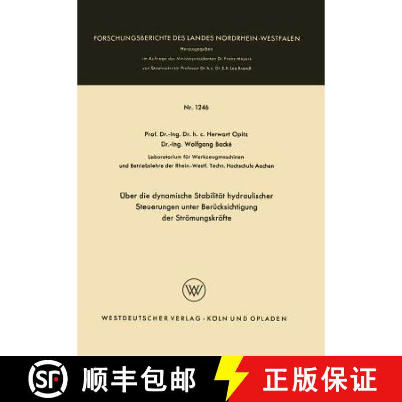 【3-4周达】UEber Die Dynamische Stabilitat Hydraulischer Steuerungen Unter Berucksichtigung Der Stroe... [9783663064329]
