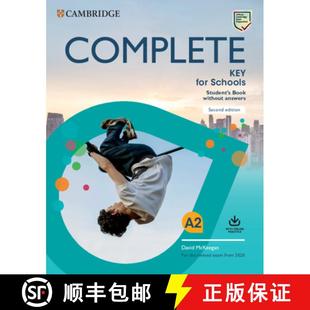 【3-4周达】剑桥KET考试 学生书不带答案带网上练习 Complete Key for Schools Student's Book without Answe... [9781108539333]