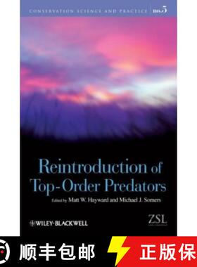 【3-4周达】Reintroduction Of Top-Order Predators [Wiley生命科学] [9781405176804]