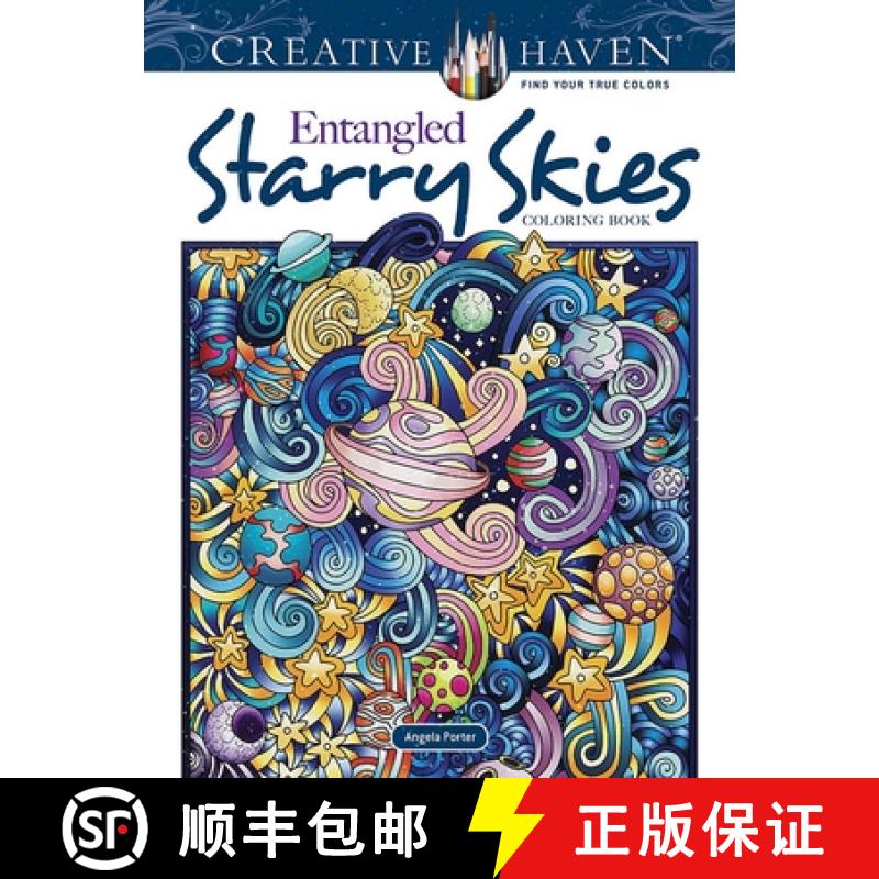 预订 Creative Haven Entangled Starry Skies Coloring Book [9780486846682]