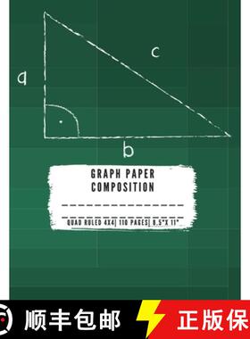 【3-4周达】Graph Paper Composition: QUAD RULLED 4X4, Grid paper notebook 110 PAGES Large 8.5 X 11 Lar... [9785298956055]
