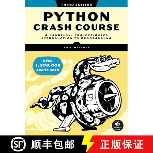 现货 Python编程：从入门到实践 Python Crash Course, 3rd Edition: A Hands-On, Project-Based Introductio... [9781718502703]