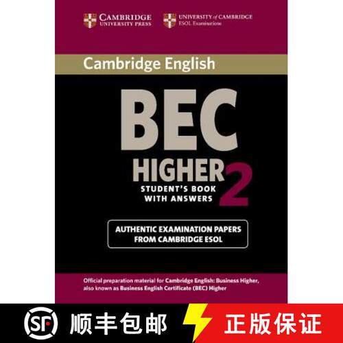 【3-4周达】Cambridge BEC 2 Higher Student's Book with Answers: Examination papers from University of ... [9780521544580]