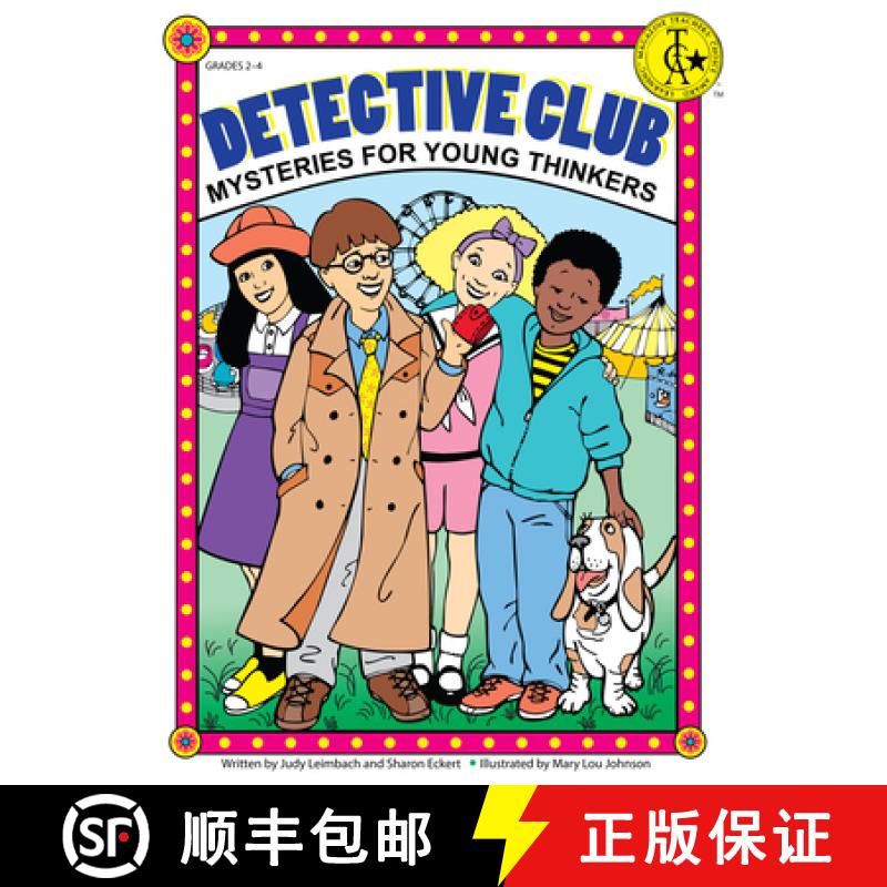 【3-4周达】Detective Club Mysteries for Young Thinkers Grades 2-4: Mysteries for Young Thinkers (Grad... [9781593630652]