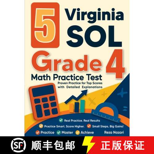 【3-4周达】5 Virginia SOL Grade 4 Math Practice Tests: Proven Practice for Top Scores with Detailed E... [9798903502653]