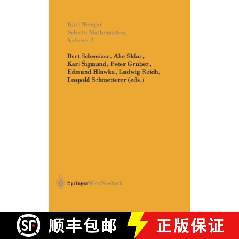 【3-4周达】Selecta Mathematica : Volume 2 [9783211838341]