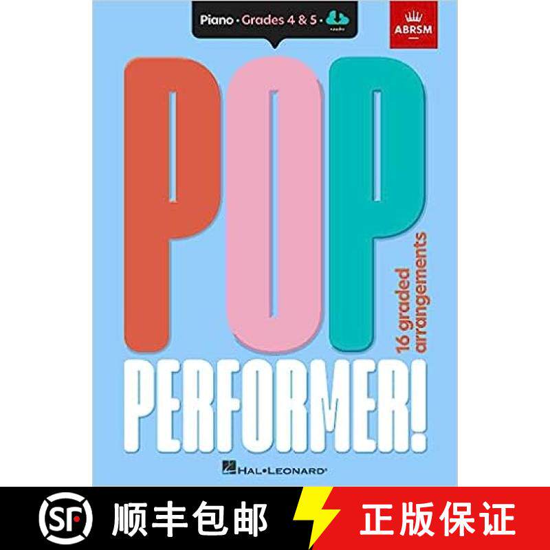 【3-4周达】ABRSM Pop Performer! Piano - Grade 4-5 [9781786015129]